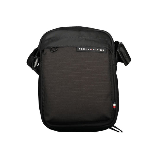 Tommy Hilfiger Black Recycled Polyester Men Shoulder Bag Tommy Hilfiger
