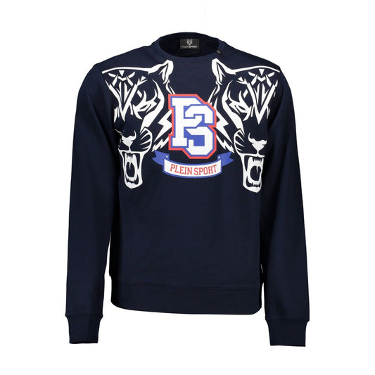 Plein Sport Blue Cotton Men Sweater Plein Sport