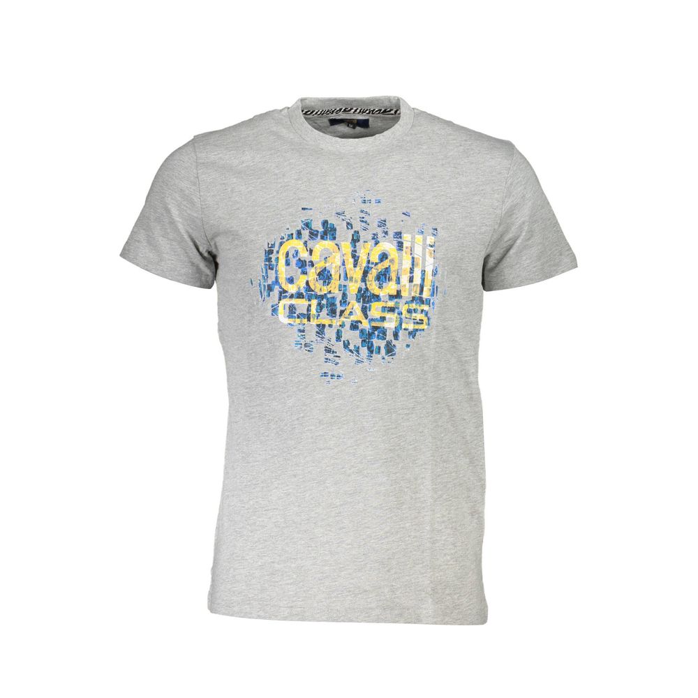 Cavalli Class Brown Cotton Men T-Shirt Cavalli Class