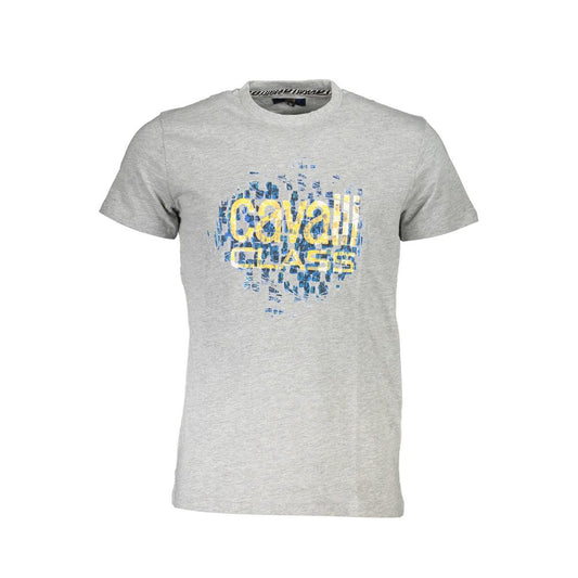 Cavalli Class Brown Cotton Men T-Shirt Cavalli Class