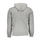 La Martina Grigio cotton men's sweatshirt featuring a crew neck and logo embroidery, casual style for everyday wear.