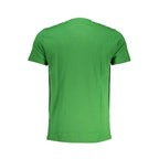 Cavalli Class Verde cotton men's T-shirt with round neckline and short sleeves, featuring a casual fit and clean design.