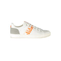 White Napapijri polyurethane men's sneaker with sleek design and casual style, featuring a modern look and comfortable fit.