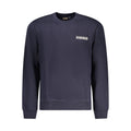 Men's Napapijri cotton sweatshirt in blue featuring a casual fit and round neckline, perfect for everyday wear.