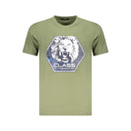 Cavalli Class Verde cotton men's T-shirt featuring a classic fit and subtle branding, displayed on a neutral background.