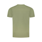 Cavalli Class Verde cotton men's T-shirt with round neckline and short sleeves, featuring a casual fit and brand logo detail.