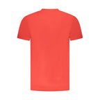 Red cotton men's T-shirt by Cavalli Class with a classic fit and subtle logo detail.