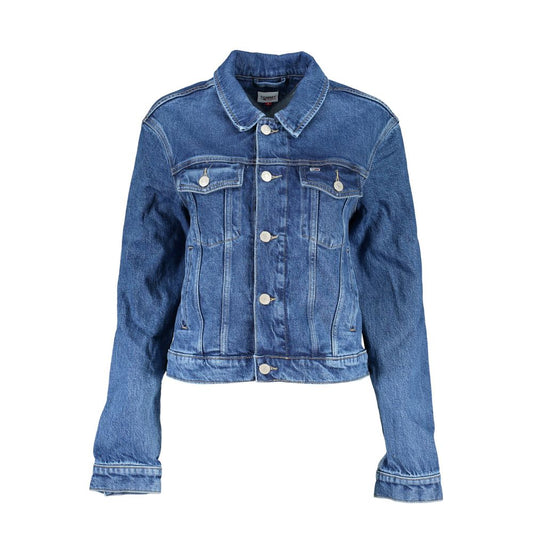 Tommy Hilfiger Blue Cotton Women Jacket Tommy Hilfiger