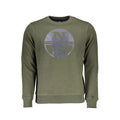 North Sails Verde cotton men's sweatshirt with a crew neck and long sleeves, featuring a casual, soft fabric design.