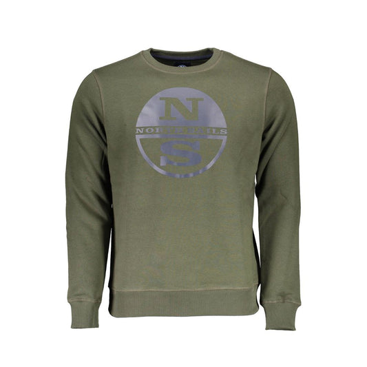 North Sails Green Cotton Men Sweater North Sails