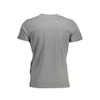 La Martina Grigio cotton men's T-shirt with round neckline and short sleeves, casual fashion top.
