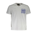 White Plein Sport men's cotton T-shirt with crew neck and short sleeves, displayed flat on a white background.