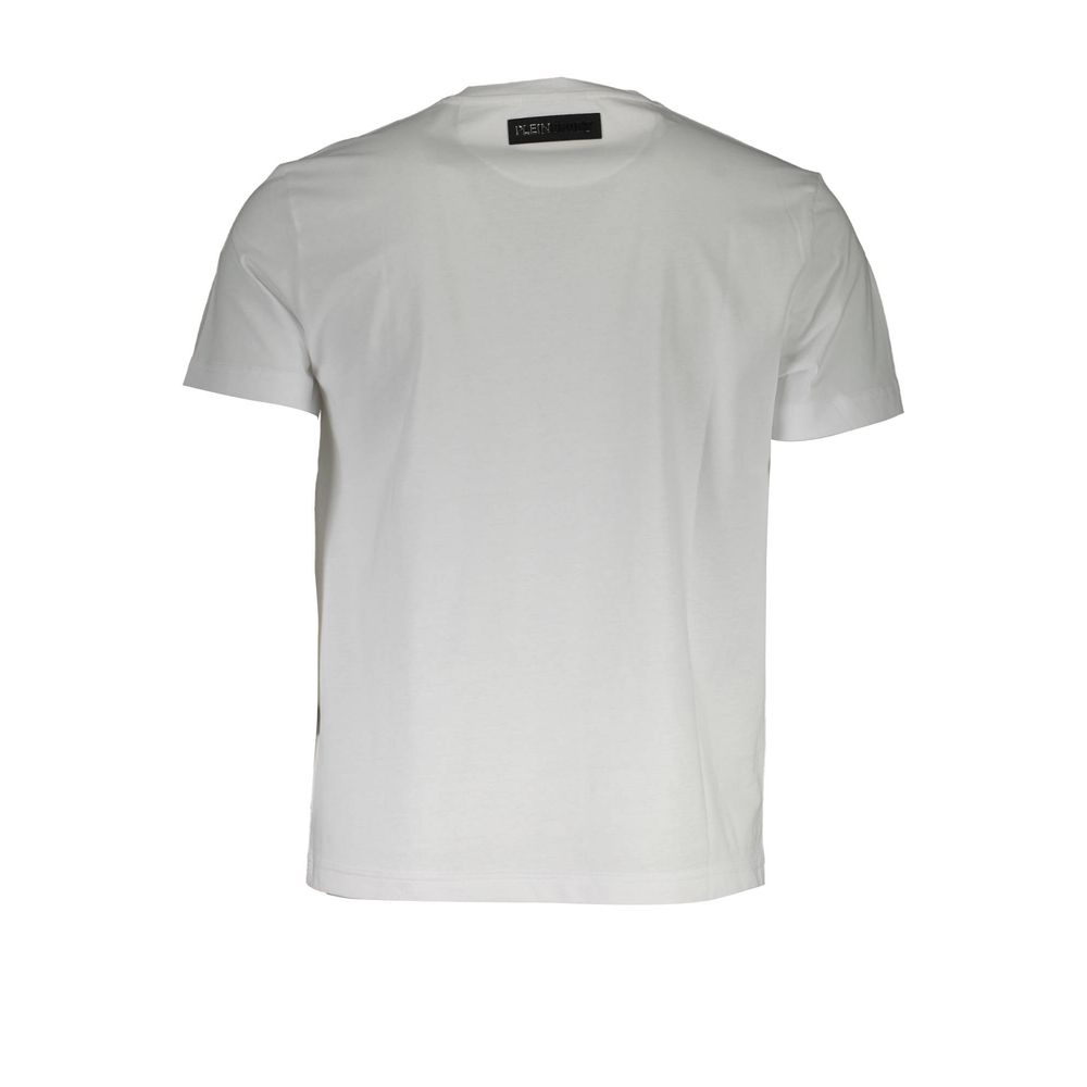White cotton men's T-shirt by Plein Sport featuring a classic fit and subtle branding details.
