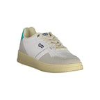 Gas Bianco polyurethane women’s sneaker with white design and casual style, featuring lace-up closure and rubber sole.