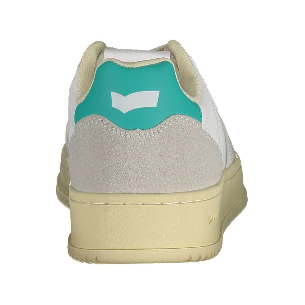 Gas Bianco polyurethane women’s sneakers with white laces and stylish design, featuring a comfortable rubber sole.