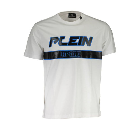 Plein Sport White Cotton Men T-Shirt Plein Sport