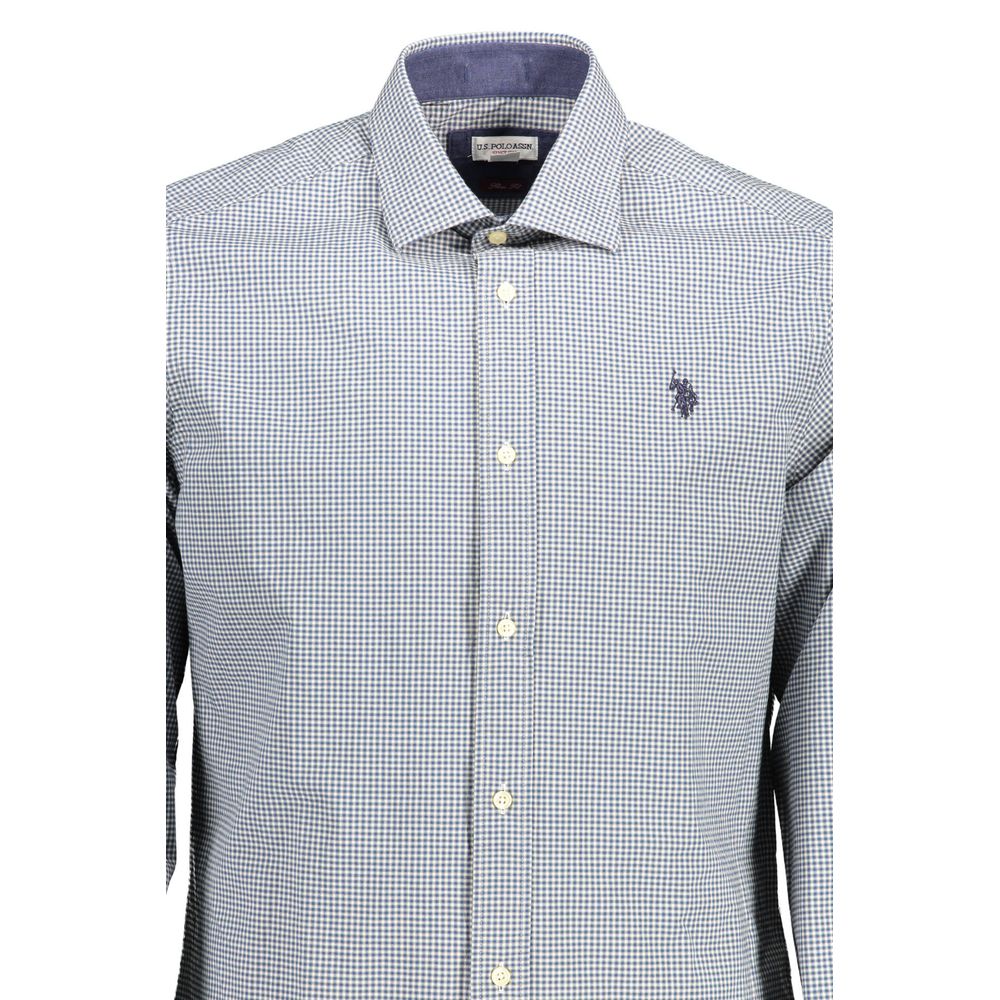 U.S. POLO ASSN. Light Blue Cotton Men Shirt U.S. POLO ASSN.