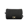 Calvin Klein black polyester women's shoulder bag with sleek design and adjustable strap, perfect for everyday use.