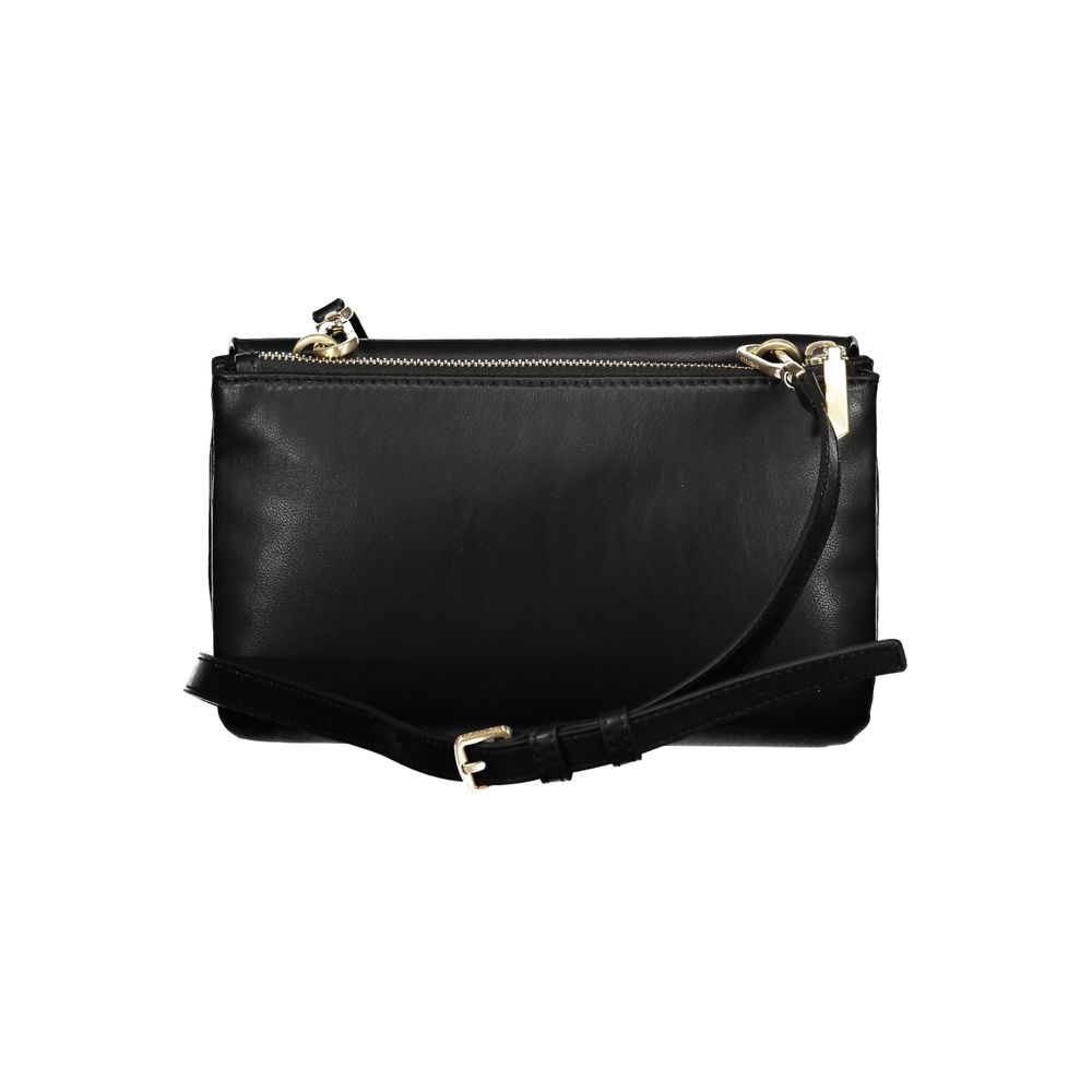 Calvin Klein black polyester women's shoulder bag with sleek design and adjustable strap, ideal for everyday use.