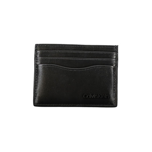 Calvin Klein Sleek Black Leather Card Holder Calvin Klein