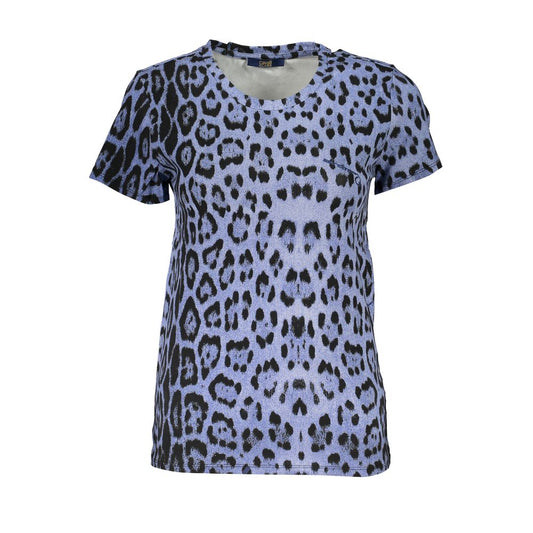 Cavalli Class Blue Cotton Women T-Shirt Cavalli Class