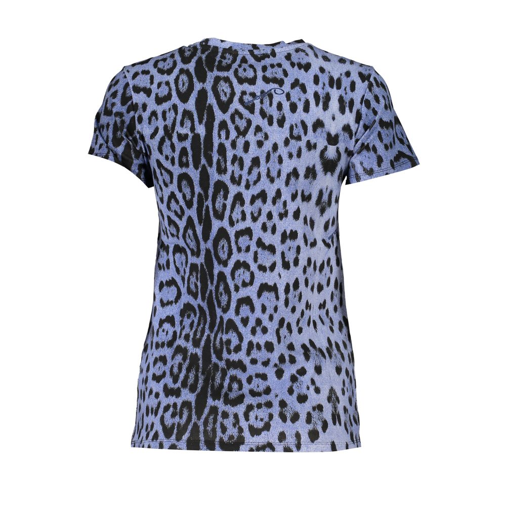 Cavalli Class Blue Cotton Women T-Shirt Cavalli Class