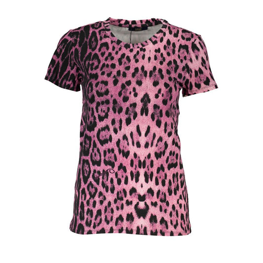 Cavalli Class Pink Cotton Women T-Shirt Cavalli Class