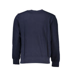Blue cotton men's sweater from North Sails featuring a crew neck and classic fit, shown on a plain background.