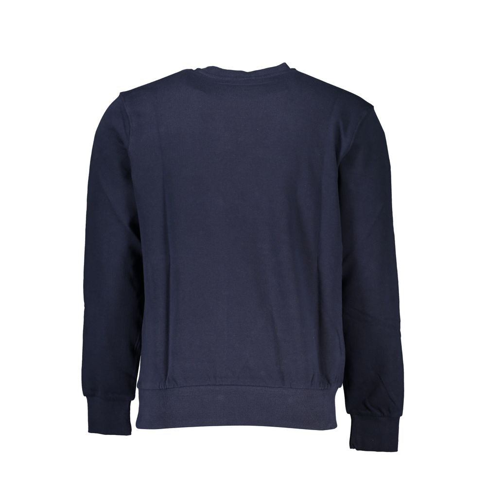 Blue cotton men's sweater from North Sails featuring a crew neck and classic fit, shown on a plain background.