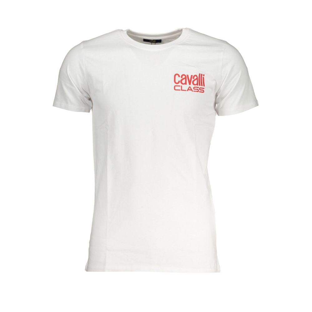 Cavalli Class White Cotton Men's T-Shirt - Eljoys Fashion 
