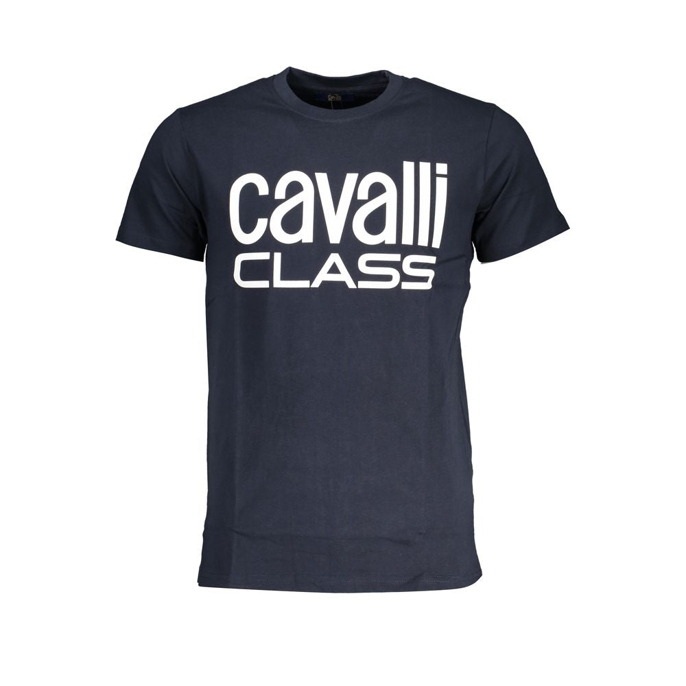 Cavalli Class Blue Cotton T-Shirt Cavalli Class