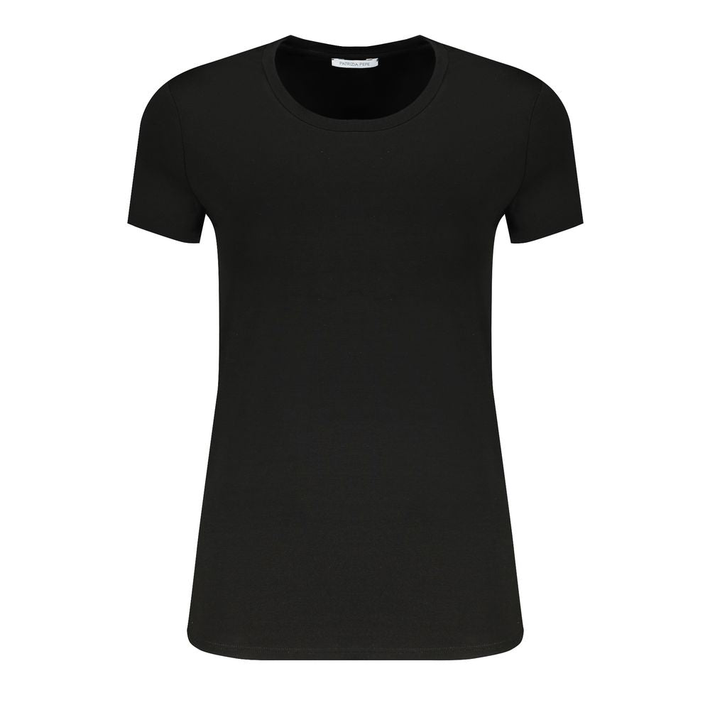 Patrizia Pepe Black Organic Cotton Women T-Shirt Patrizia Pepe
