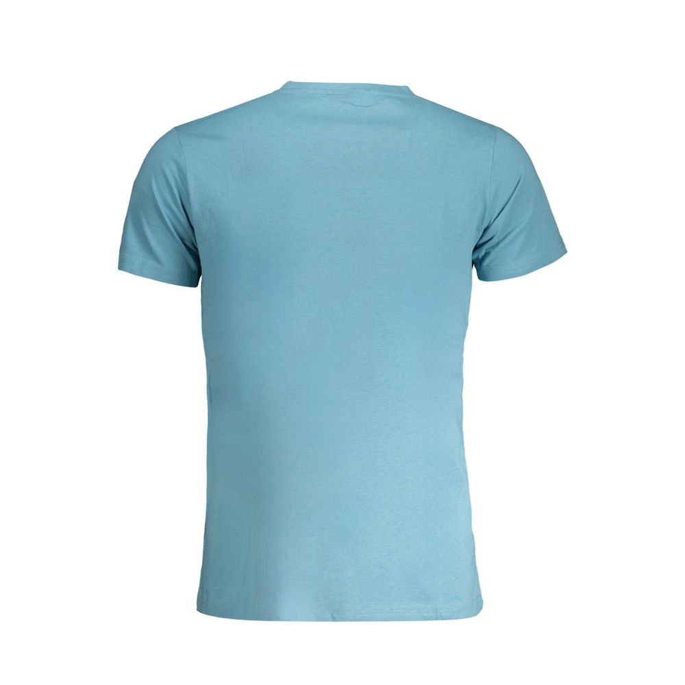Norway 1963 Azzurro cotton men's T-shirt with a simple crew neck and short sleeves, featuring a solid light blue color.