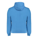 Napapijri blue cotton men's sweatshirt with crew neck and long sleeves, casual style and comfortable fit.