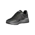 Black Blauer men's sneaker made of polyurethane with a sleek design and sporty profile, ideal for casual and athletic wear.