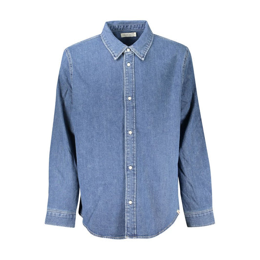 Calvin Klein Blue Cotton Men Shirt Calvin Klein