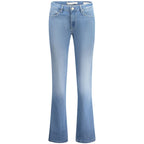 Light blue Guess Jeans Azzurro cotton women's jeans with classic five-pocket design and slim fit.