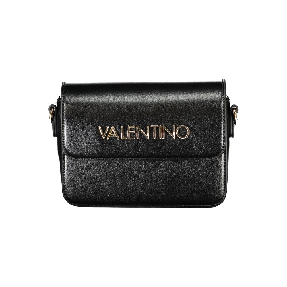 Mario Valentino Nero polyurethane women’s bag with sleek design and top handle, featuring a modern, stylish look.