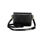 Mario Valentino Nero polyurethane women's bag with sleek design and top handle, featuring a modern, stylish look.
