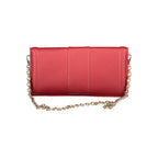 Mario Valentino Rosso polyurethane women's bag with sleek design and gold-tone hardware, perfect for effortless style and elegance.