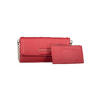 Mario Valentino Rosso women's polyurethane handbag with sleek design and elegant style, perfect for everyday fashion.