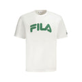 White cotton men's T-shirt by Fila, showcasing a classic fit with the Fila logo on the chest.