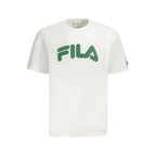 White cotton men's T-shirt by Fila, showcasing a classic fit with the Fila logo on the chest.