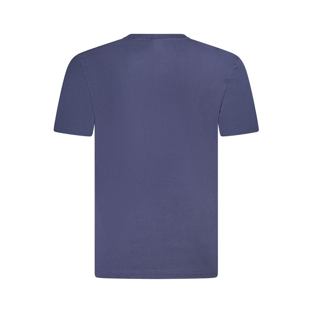 Blue Fila men's organic cotton T-shirt, casual fit, soft fabric, with Fila logo on front, versatile for everyday wear.