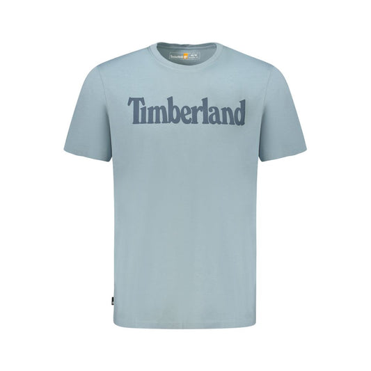 Timberland Light Blue Organic Cotton Men T-Shirt Timberland