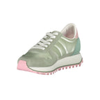 Blauer Verde polyester women's sneaker with white sole and green accents, casual athletic footwear for women.
