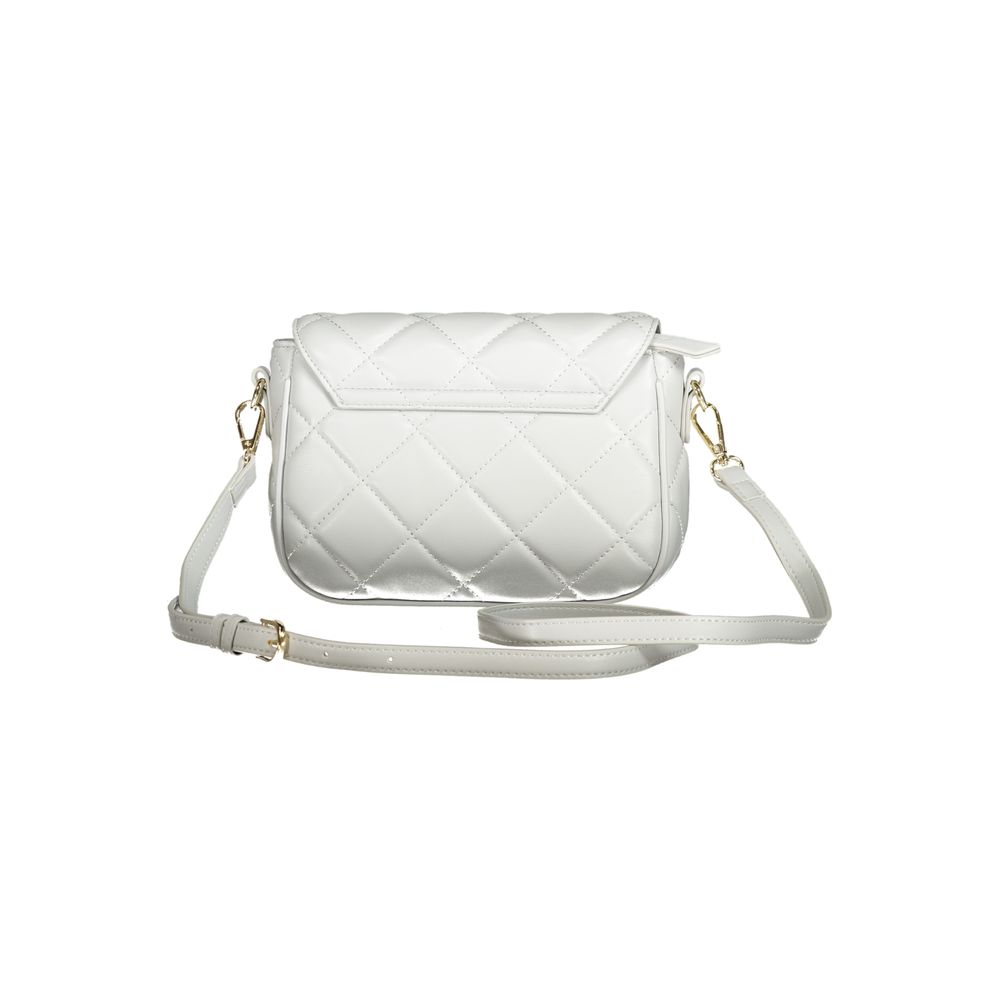 Gray Mario Valentino women's polyurethane bag with sleek design and subtle branding, perfect for casual or formal accessories.