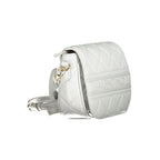 Gray Mario Valentino women's polyurethane bag with sleek design and top handle, featuring subtle branding and spacious interior.