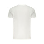 Cavalli Class Bianco cotton men's T-shirt with round neckline and short sleeves, casual and comfortable design.