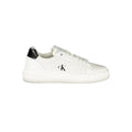 Calvin Klein Bianco polyurethane women's sneaker with white design, sleek silhouette, and sporty laces.